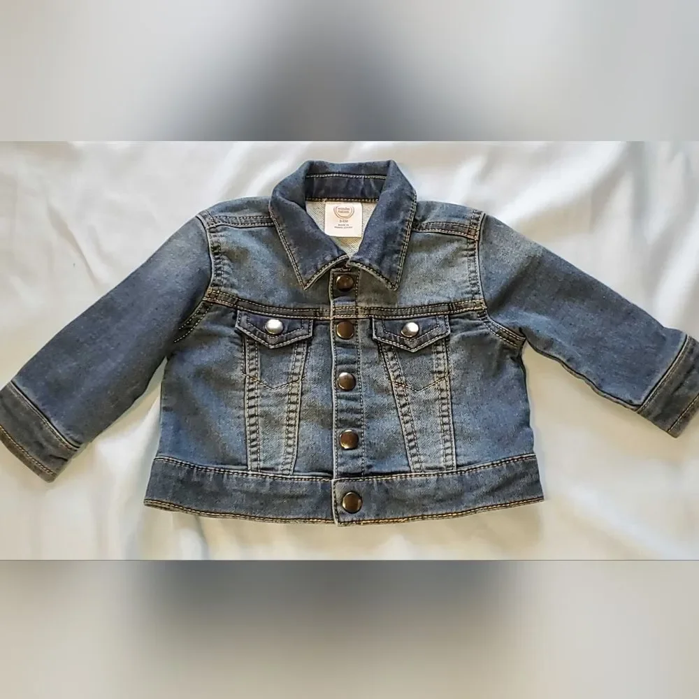 3-6 Months Wonder Nation Blue Denim Jacket for Kids